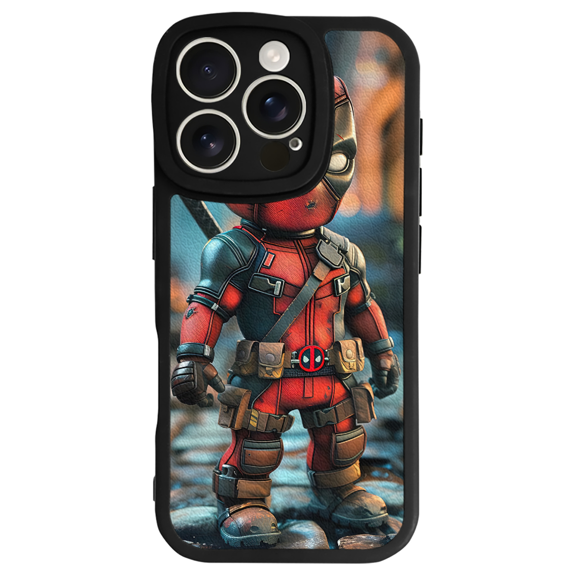 （画像用） Deadpool デッドプール 【iPhone 16シリーズ対応】シリコンスマホケース（レザー調） 材質：シリコン